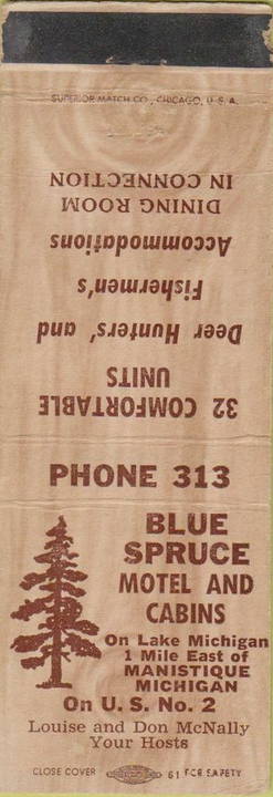 Blue Spruce Motel - Matchbook